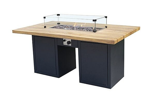Cozy Living Vuurtafel Sagres 150x90 carbon black - Afbeelding 3