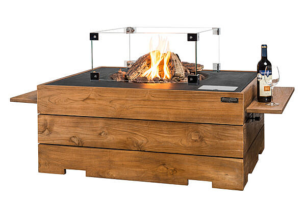 Happy Cocooning vuurtafel Teak rechthoek Exclusive set - Afbeelding 5