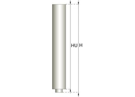 Dubbelwandig rookkanaal RVS, diameter Ø150-200, 500mm pijp - Afbeelding 3