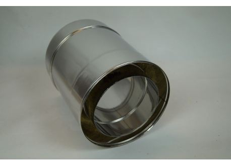 Dubbelwandig rookkanaal RVS, diameter Ø150-200, 250mm pijp - Afbeelding 2