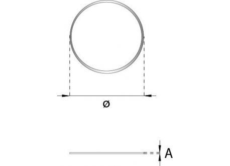 Rookkanaal RVS, Afdichtrubber, diameter Ø150 - Afbeelding 2