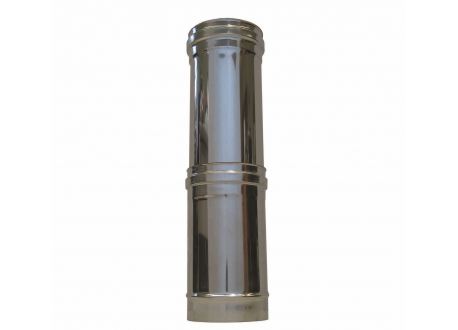 Enkelwandig rookkanaal RVS, Paspijp, diameter Ø150, (300-600mm)