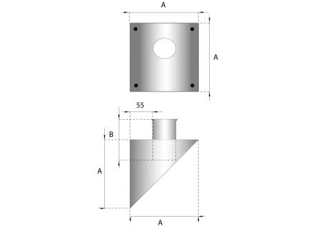 Rookkanaal RVS, Stoelconstructie, diameter Ø150 - Afbeelding 2