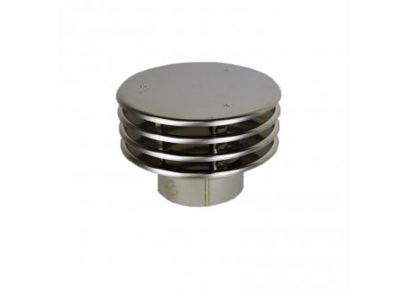 Enkelwandig rookkanaal RVS, trekkende regenkap lamelle, diameter Ø150 - Afbeelding 2