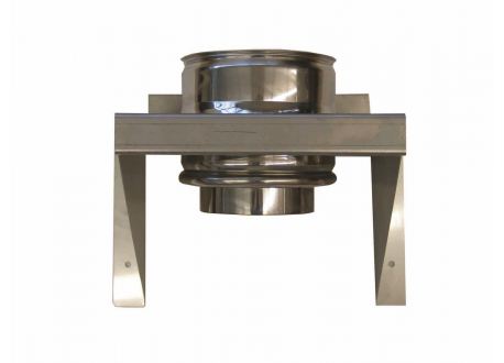Rookkanaal RVS, Stoelconstructie 35cm lang, diameter Ø150-200