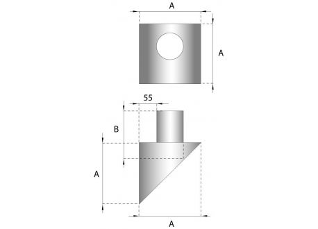 Rookkanaal RVS, Stoelconstructie 35cm lang, diameter Ø150-200 - Afbeelding 2