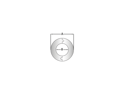 RVS rozet deelbaar, diameter Ø200 - Afbeelding 4